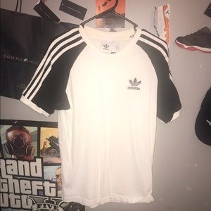 White Adidas California Tee size S